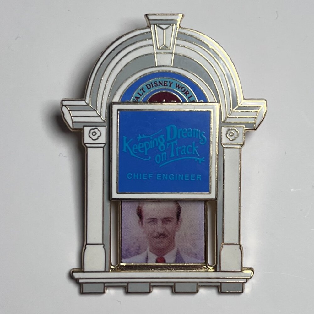 walt disney railroad office window pin • main street usa • 2006 slider  • rare